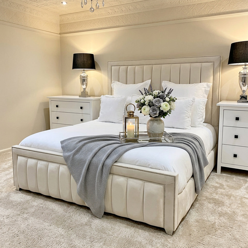 Panel Bed Upholstered Frame