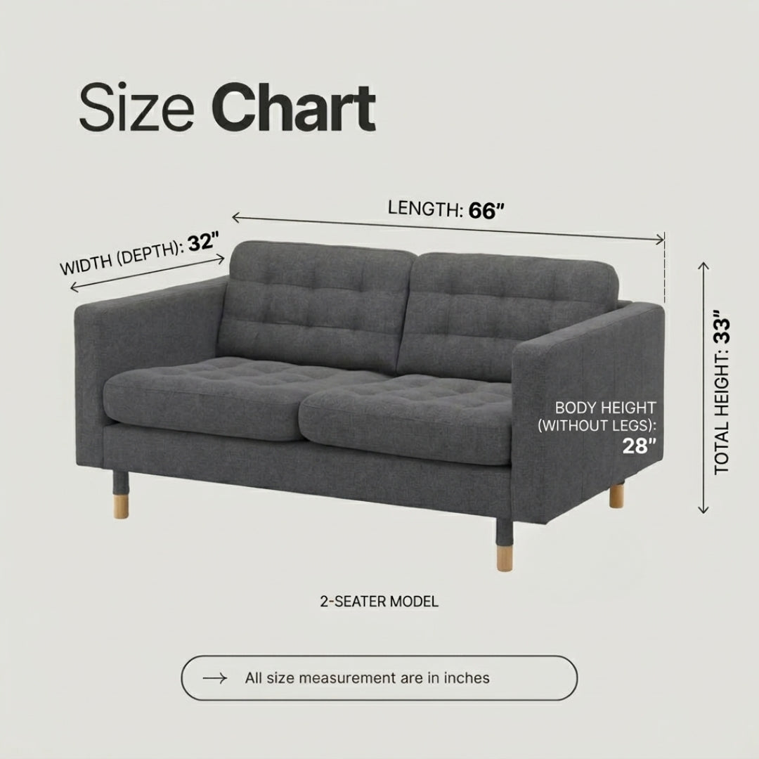 Nordic Loveseat — 2+3 Seater Sofa
