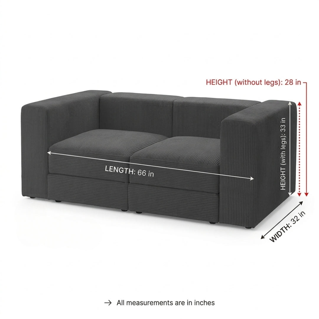 Block Modular Sofa — 2+3 Seater Sofa
