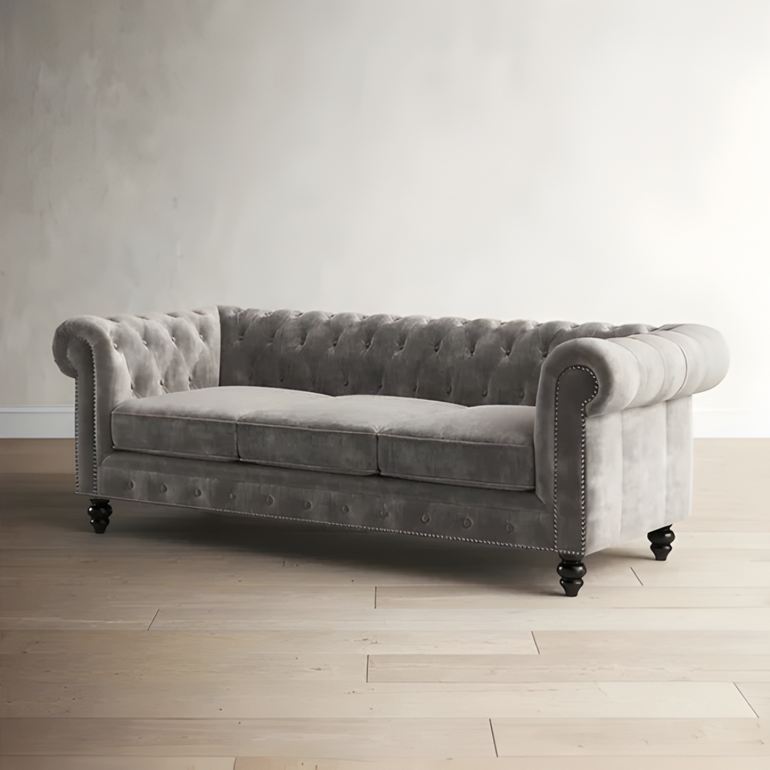 Velvet Chesterfield Sofa