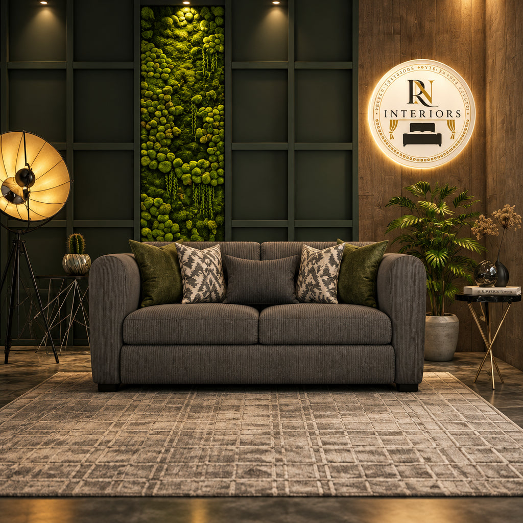 2 seater sofa - The Urban Grey, front view