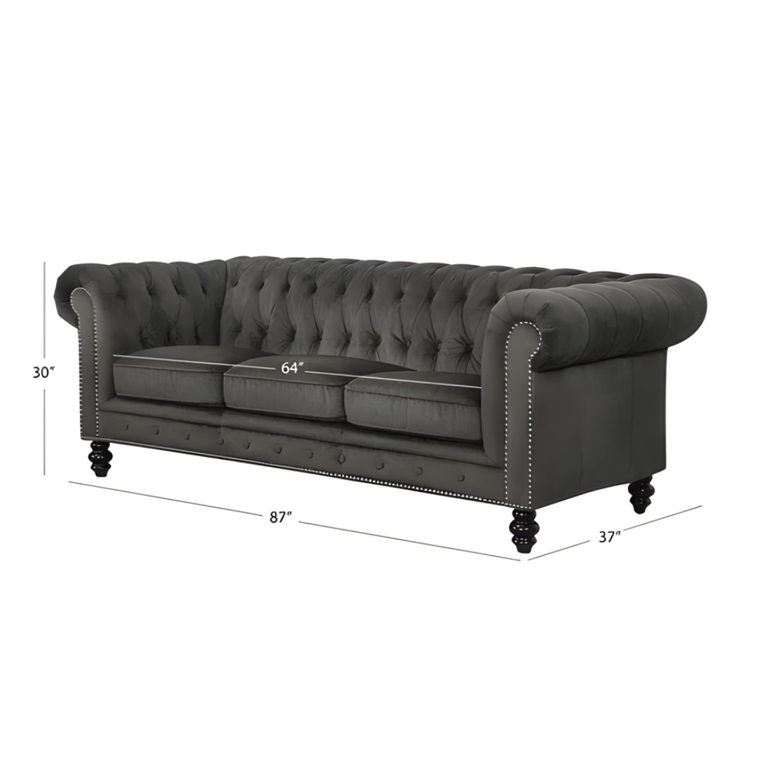 Velvet Chesterfield Sofa