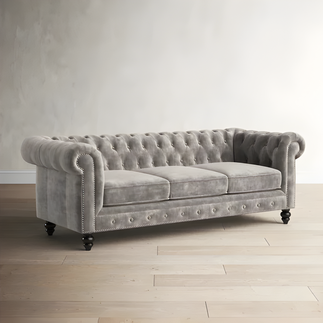 Velvet Chesterfield Sofa