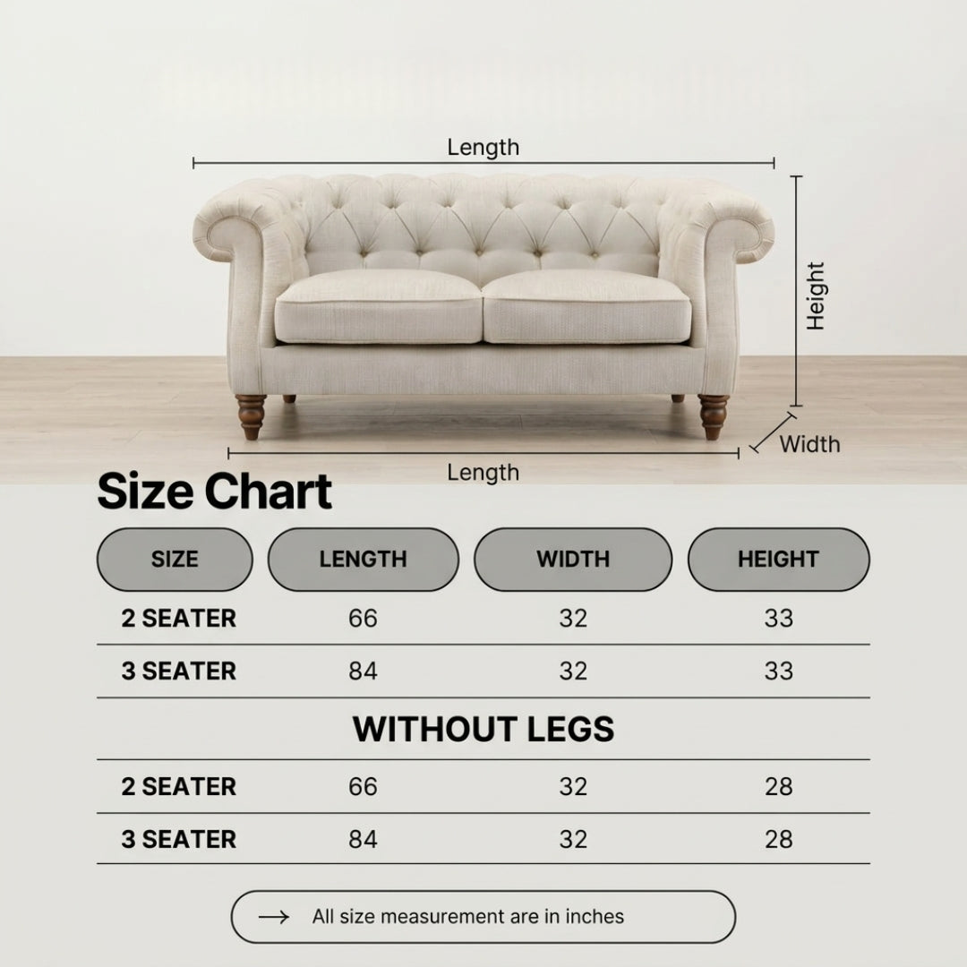 Beige Chesterfield Sofa