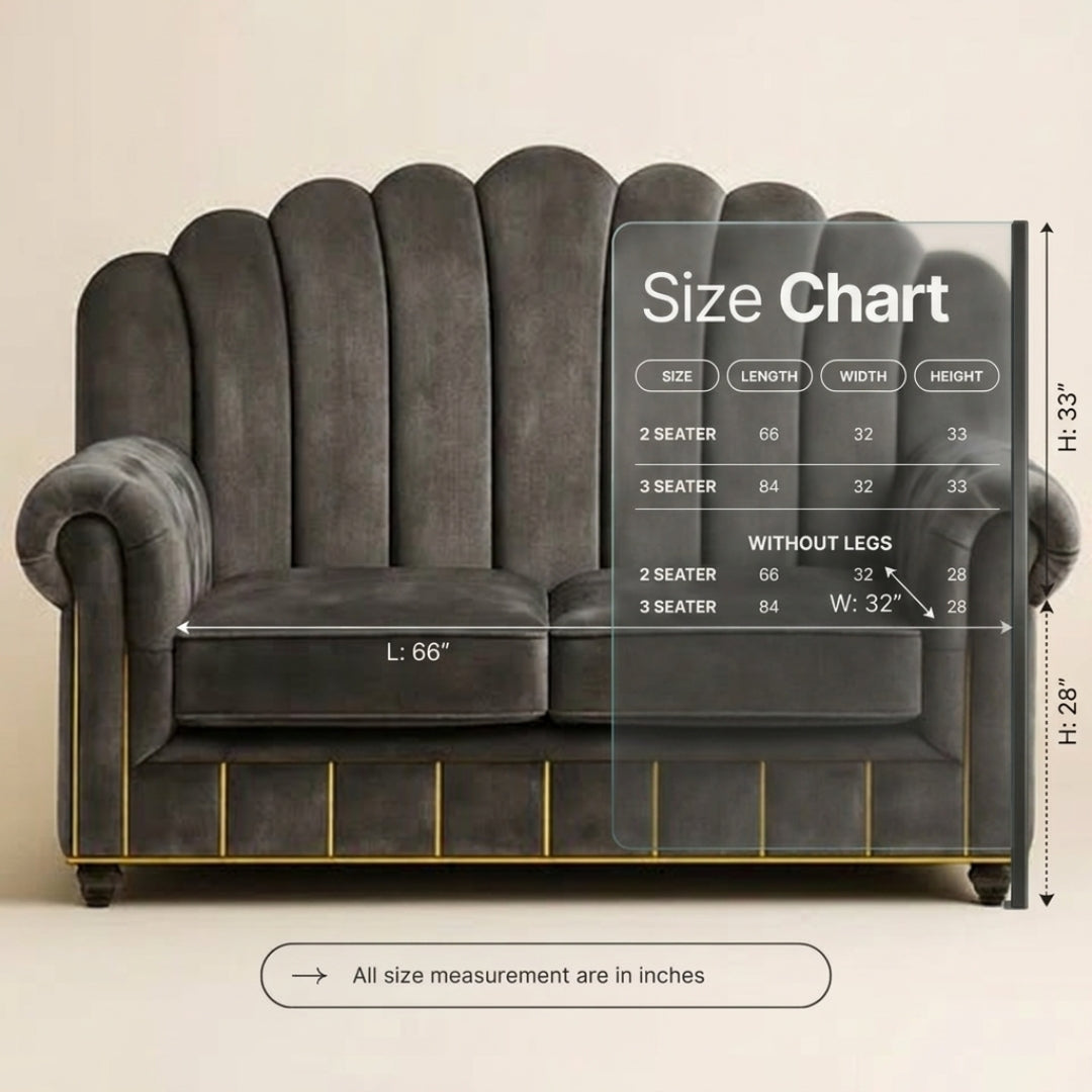 Art Deco Sofa — 2+3 Seater Sofa