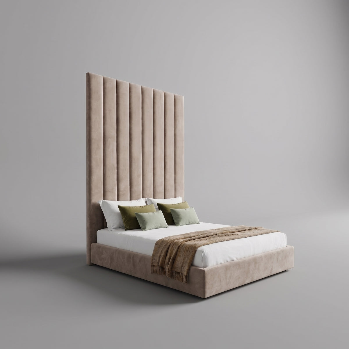 Linear Panel Bed Frame -  Tall Headboard