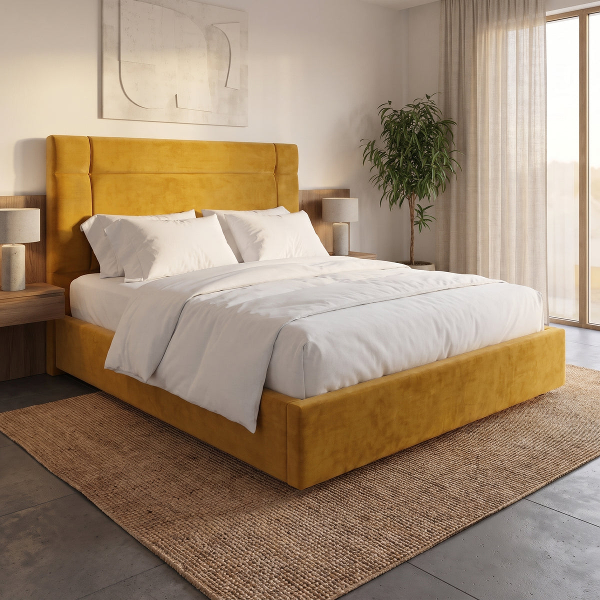 Brandy Grey Elite Haven - Plush Fabric - Beds Sale