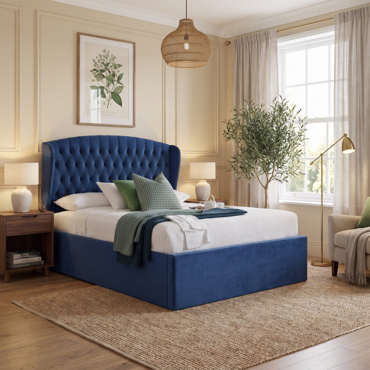 Royal Heritage Wingback Bed