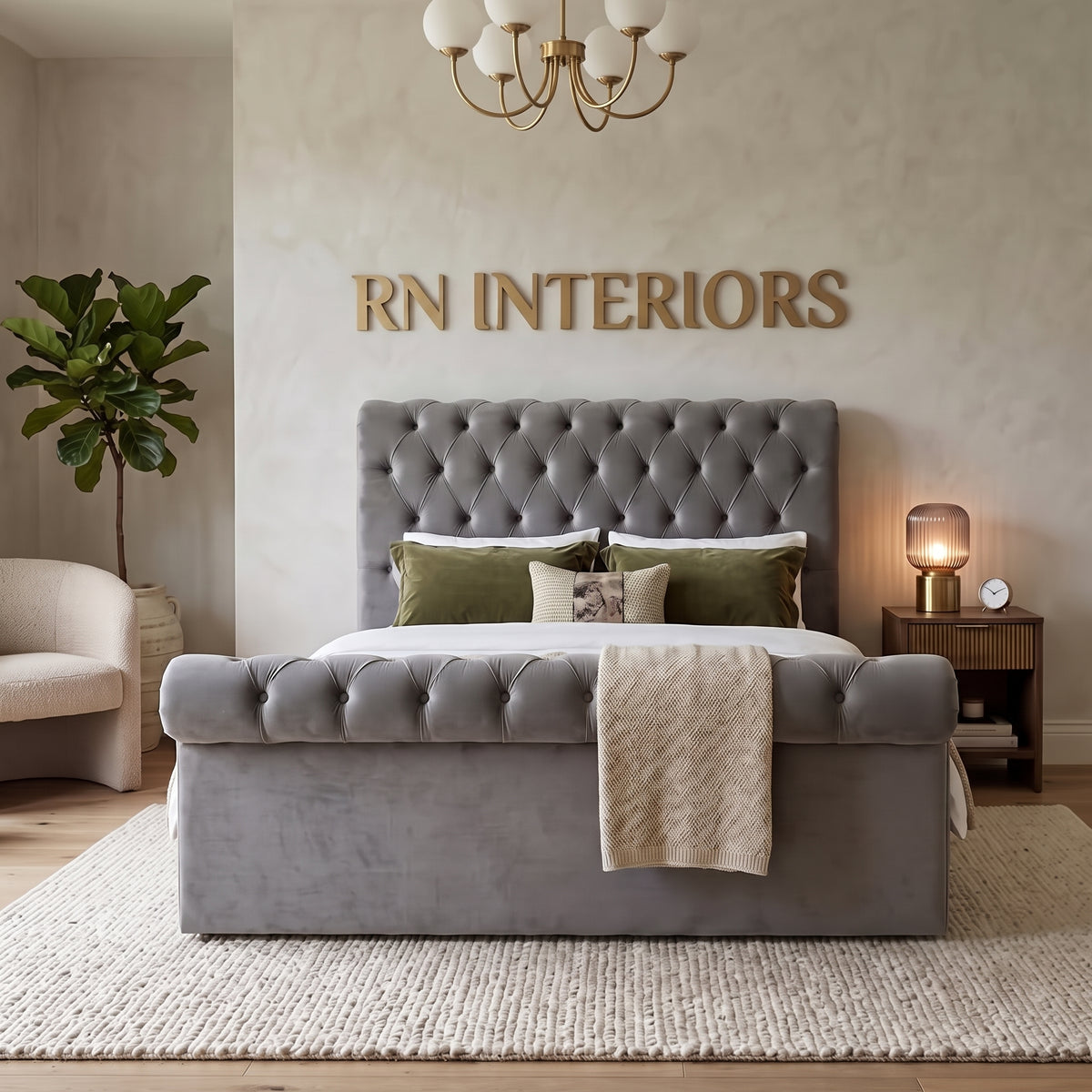 Super King Size Bed - Scroll Bed Frame