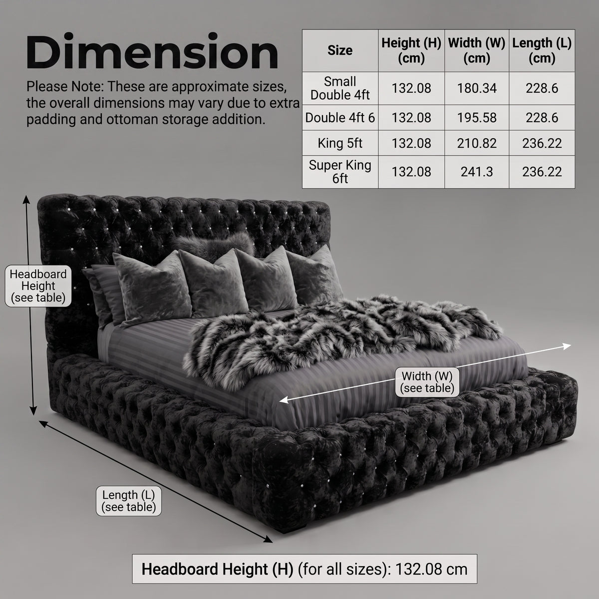 Black Regal Ambassador Bed Frame