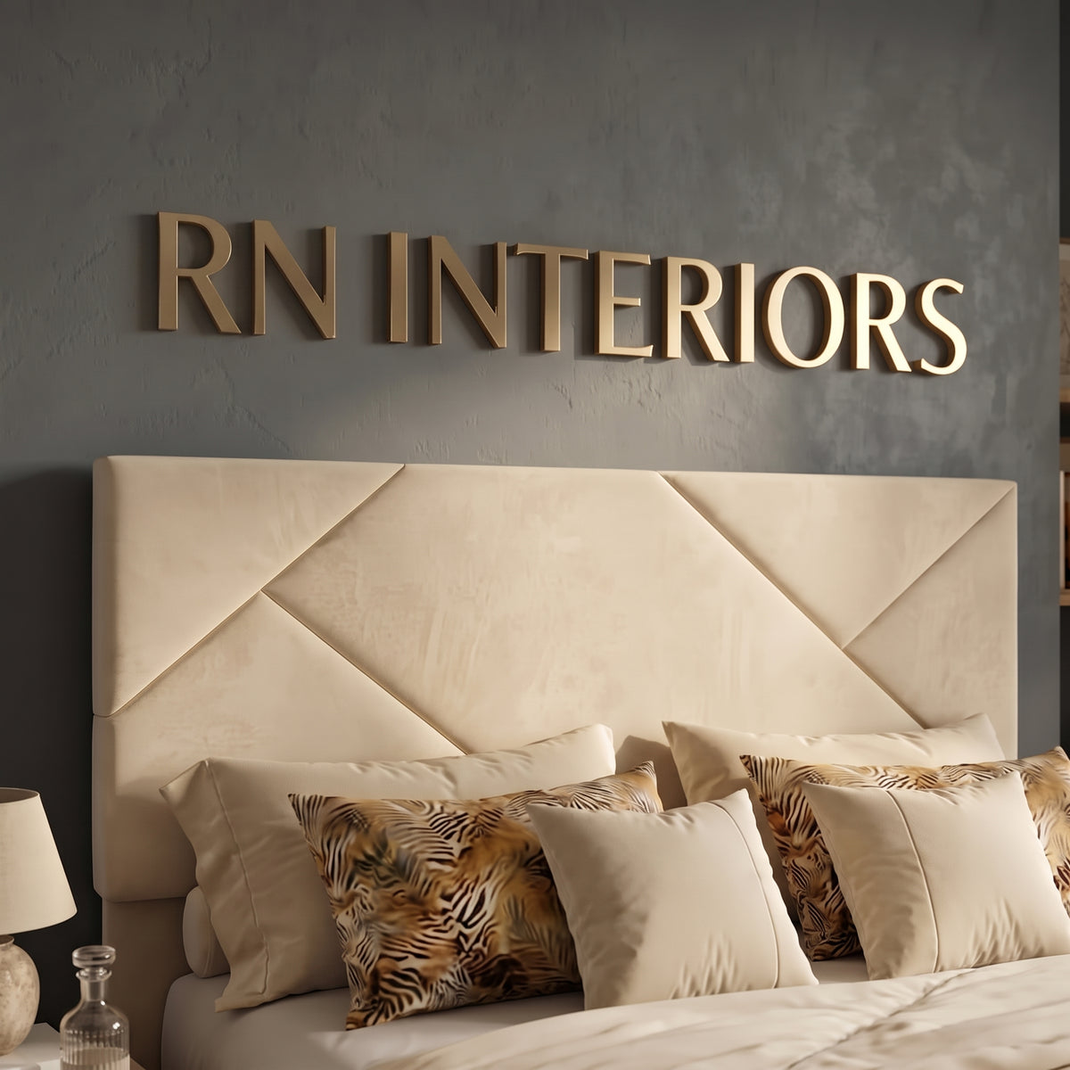 King Size Bed - Perci Upholstered Bed Frame
