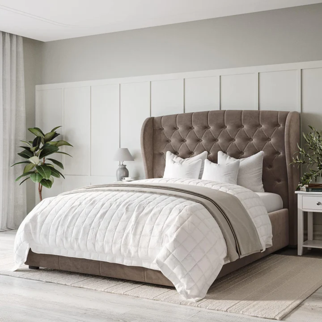 Serenity Crown Grey Double Bed Frame