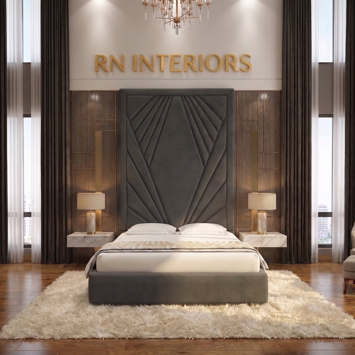 RN Interiors  Designer Platform Bed Frame