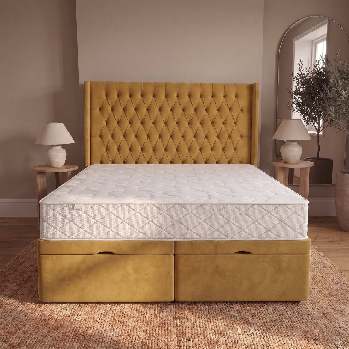Sophia Wingback Chesterfield Divan Bed