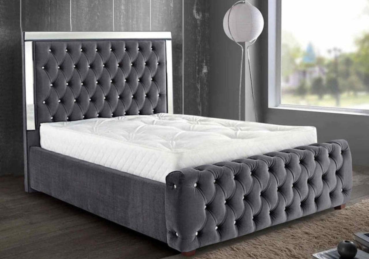 Mirror Bed Frame Grey