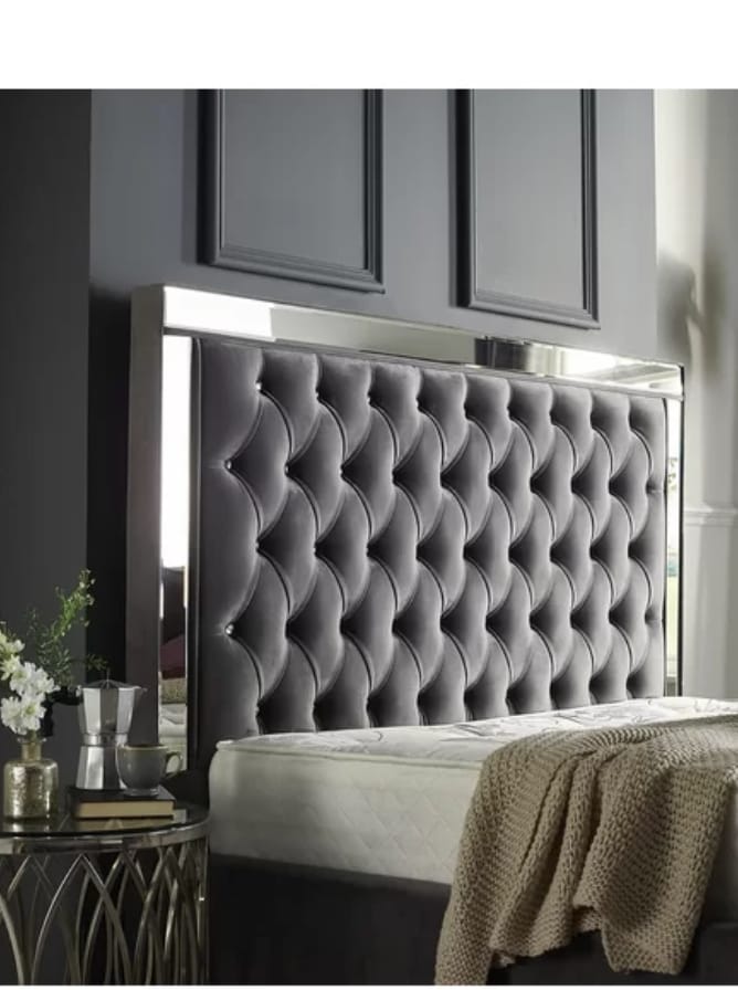 Mirror Bed Frame Headboard