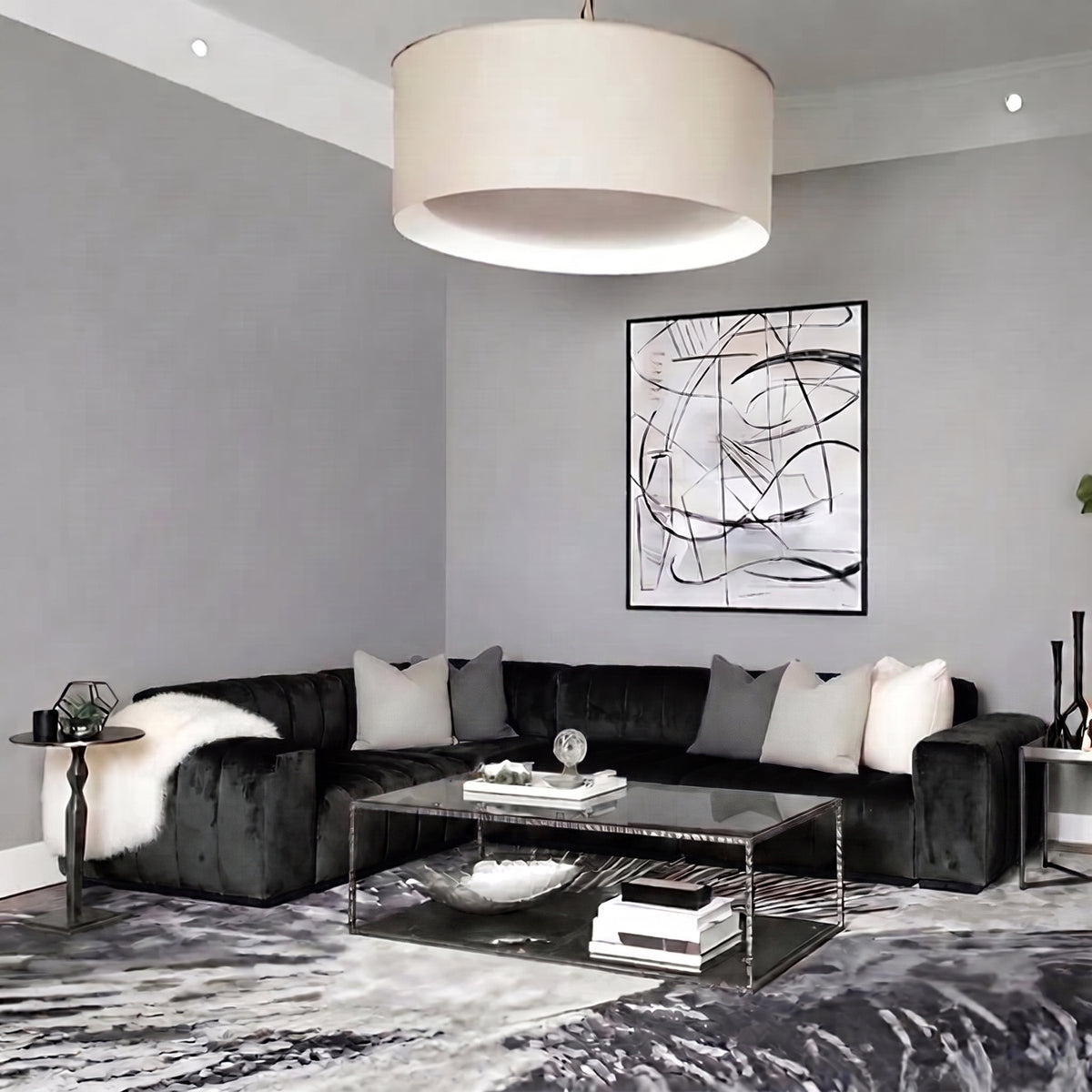 Modern Fabric Corner Sofa | Milano Luxury Sofa