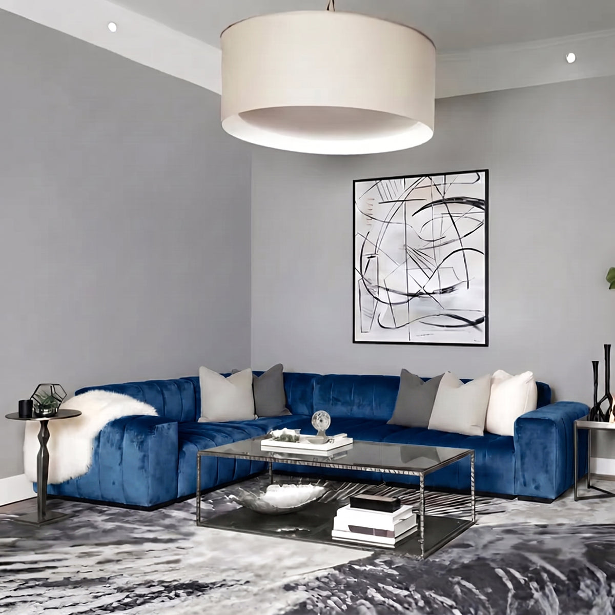 Modern Fabric Corner Sofa | Milano Luxury Sofa
