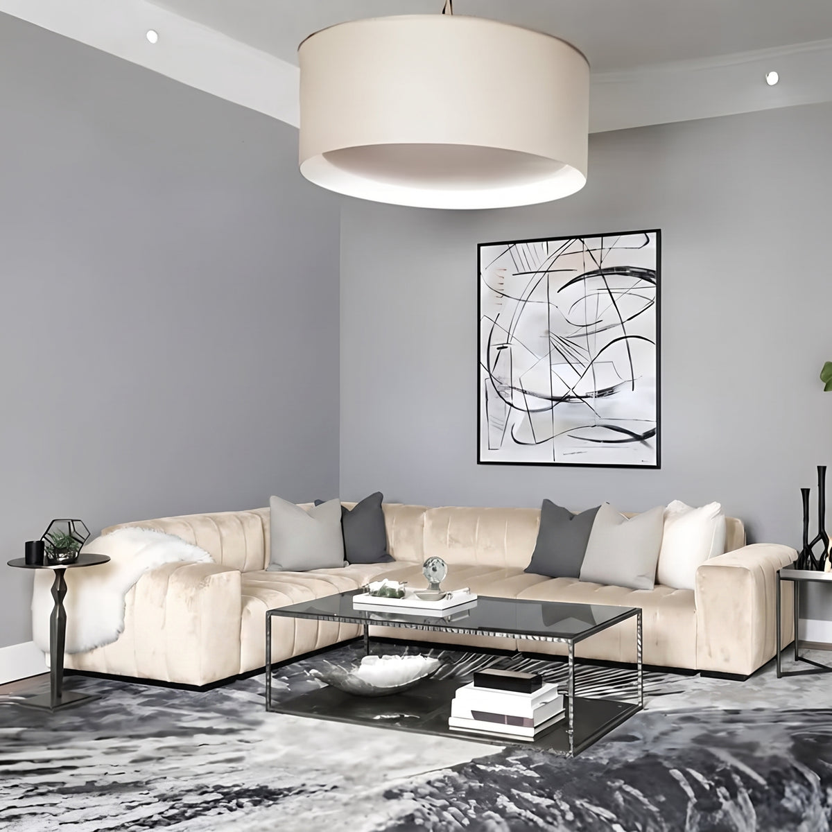 Modern Fabric Corner Sofa | Milano Luxury Sofa