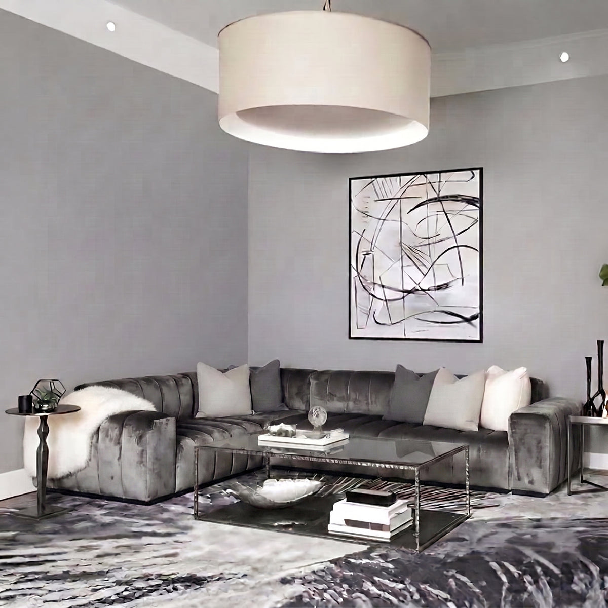 Modern Fabric Corner Sofa | Milano Luxury Sofa