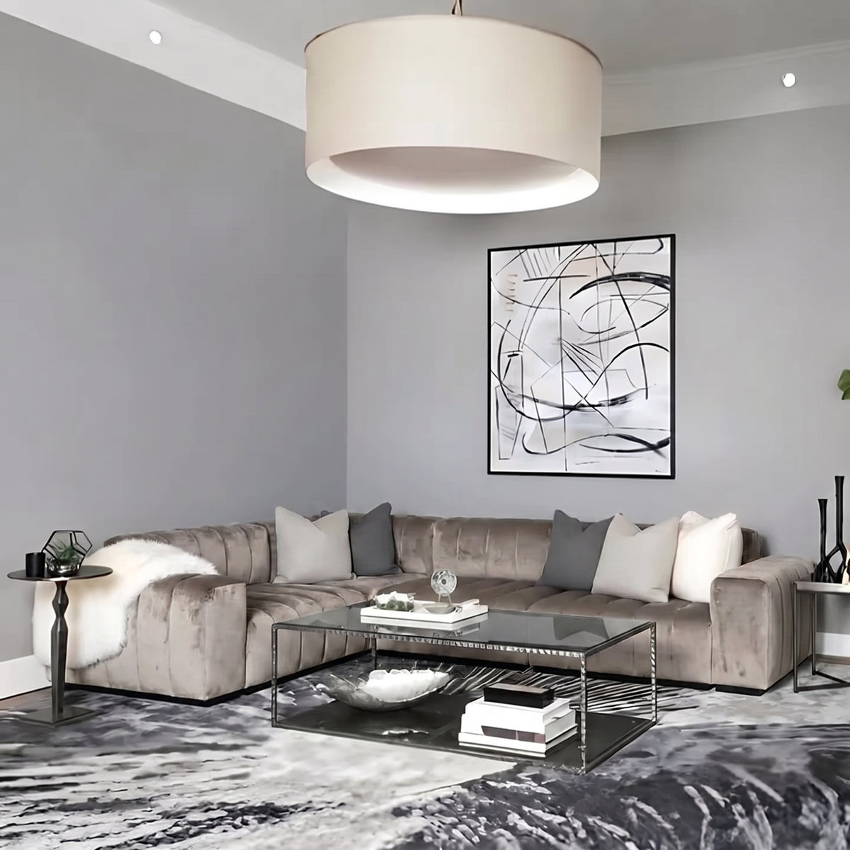 Modern Fabric Corner Sofa | Milano Luxury Sofa