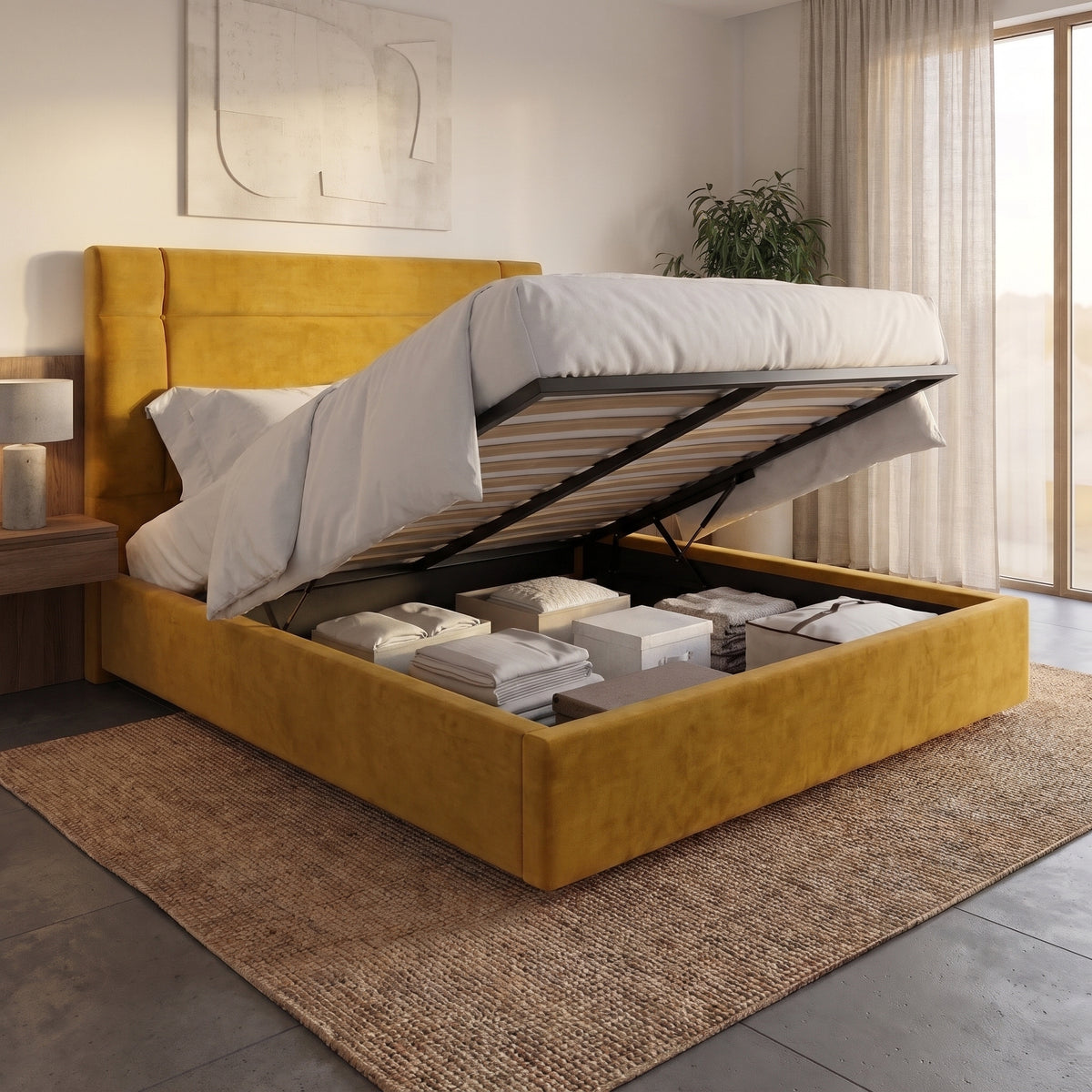 Brandy Grey Elite Haven - Plush Fabric - Beds Sale