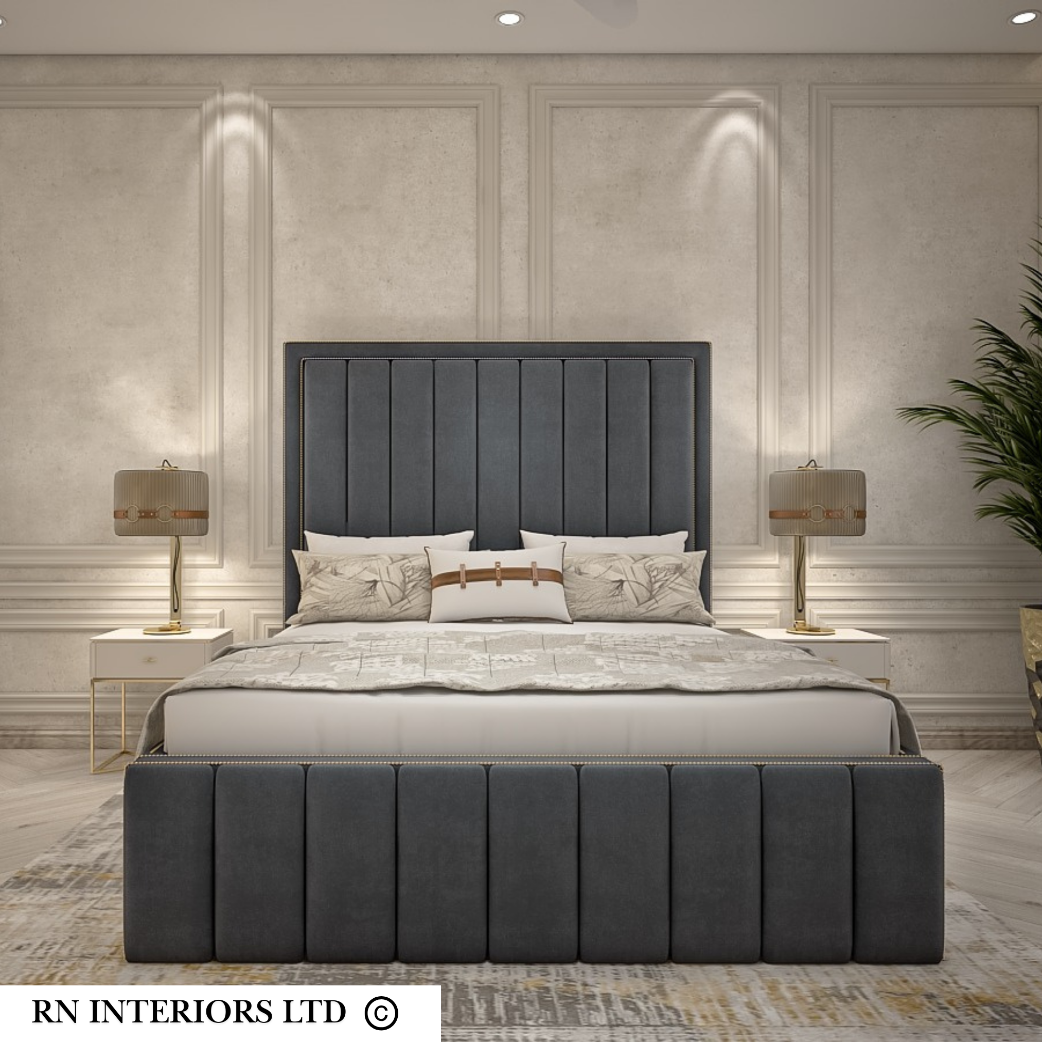 Dior Panel Bed Frame In All Sizes - 60 Inches Headboard