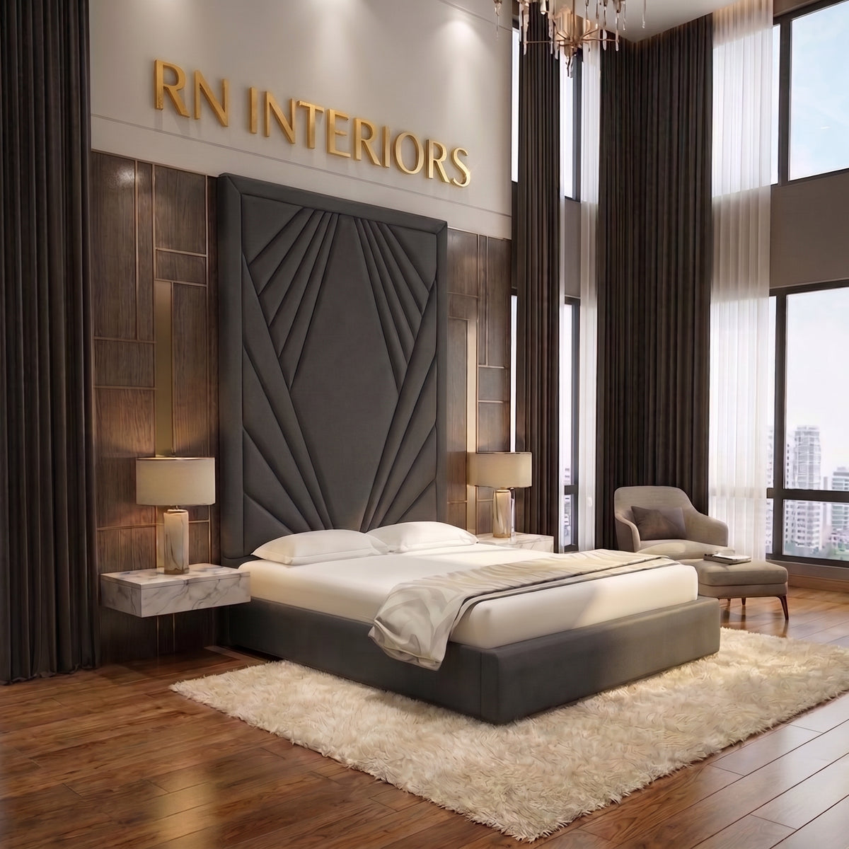 RN Interiors  Designer Platform Bed Frame