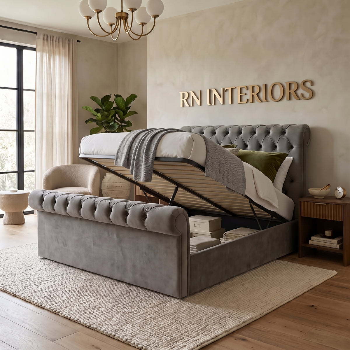Super King Size Bed - Scroll Bed Frame