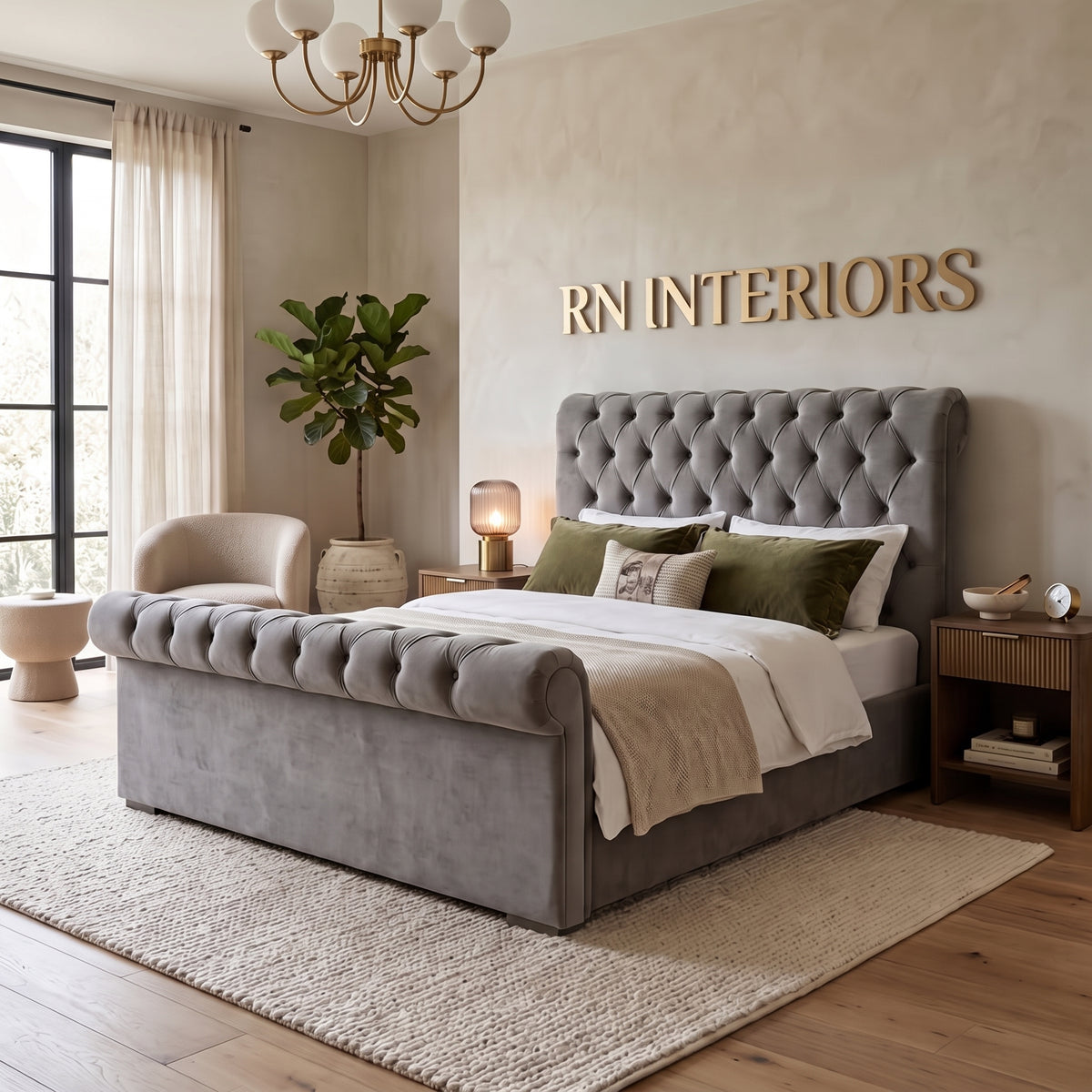 Super King Size Bed - Scroll Bed Frame