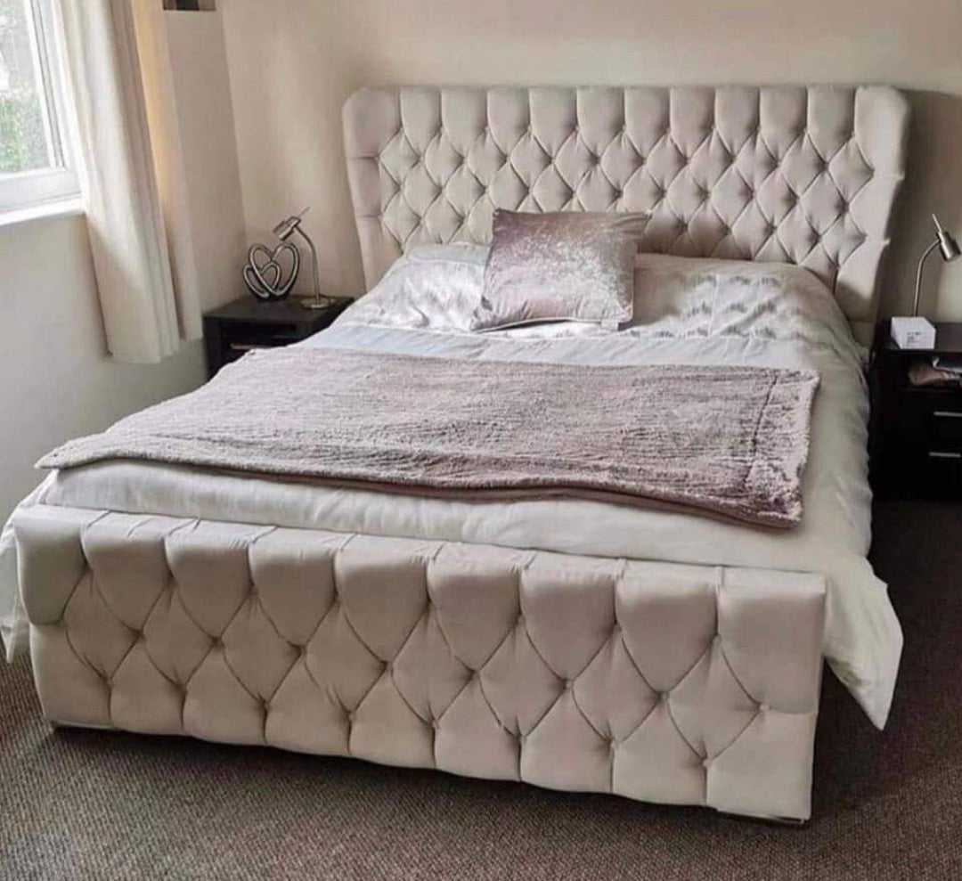 Single Wooden Bed Frame Chesterfield Bed