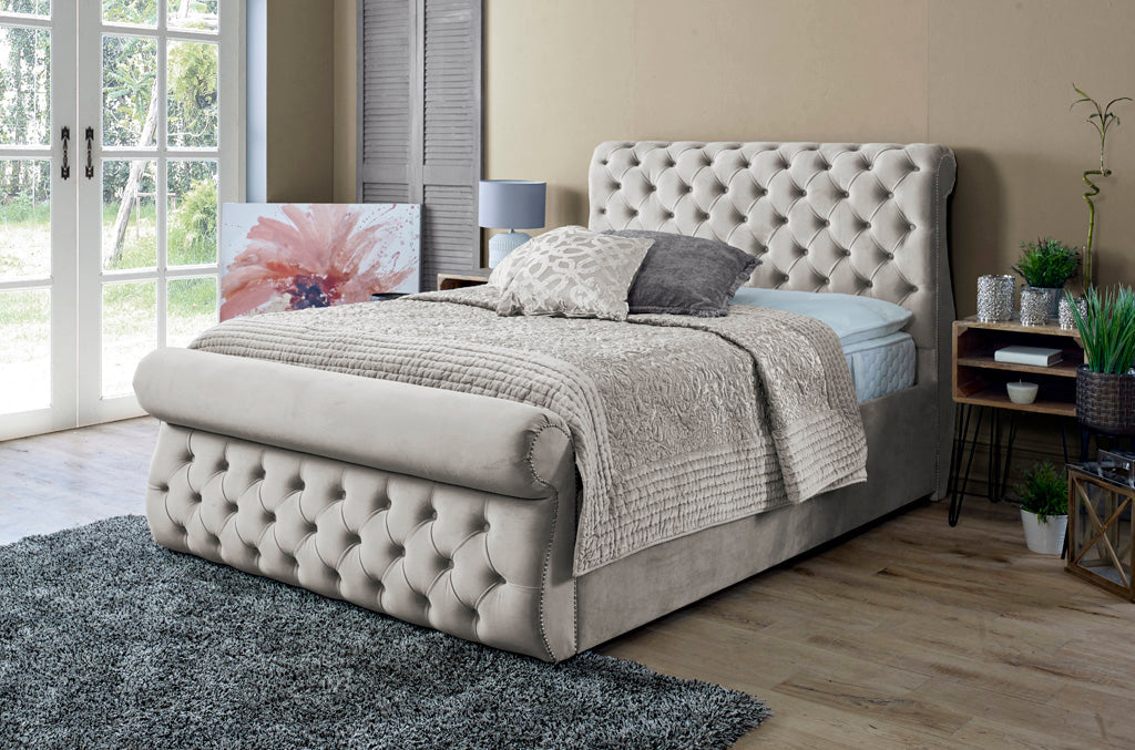 Small Double Ottoman Bed | Chesterfield Bed Frame | Sale