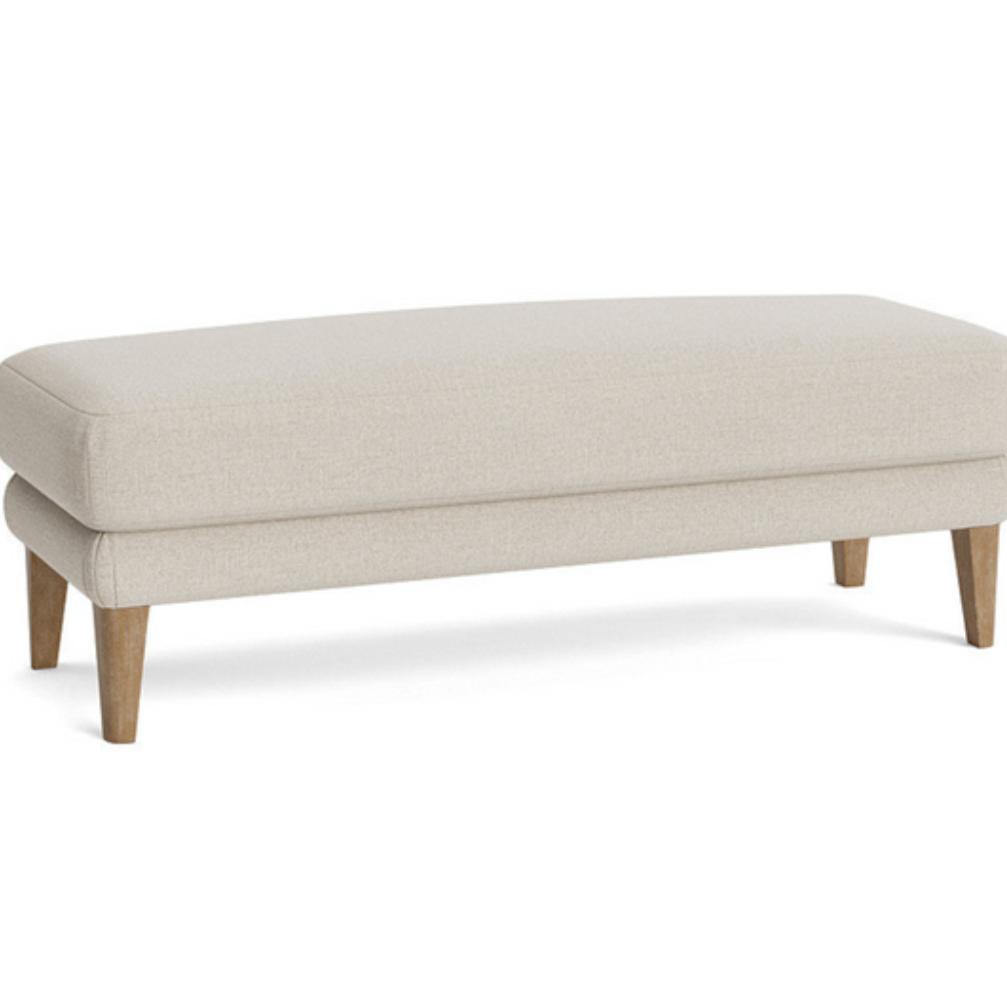 RN Interiors Scrumpton Ottoman Bench – with High Wooden Legs - rn interiors