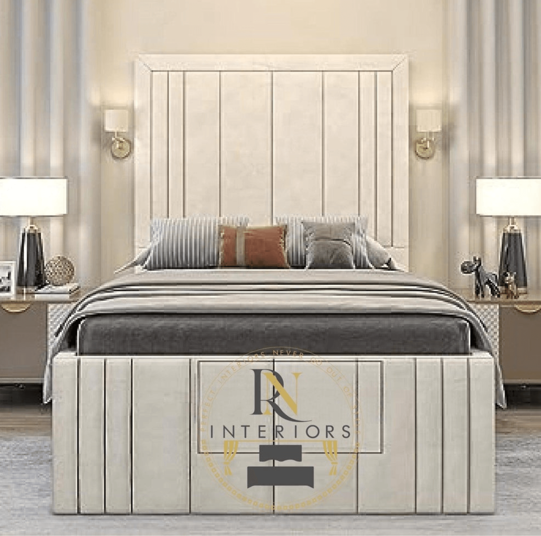 Bespoke Beds Plush Velvet Upholstered Bed Frame, Ottoman Storage Bed Frame - rn interiors