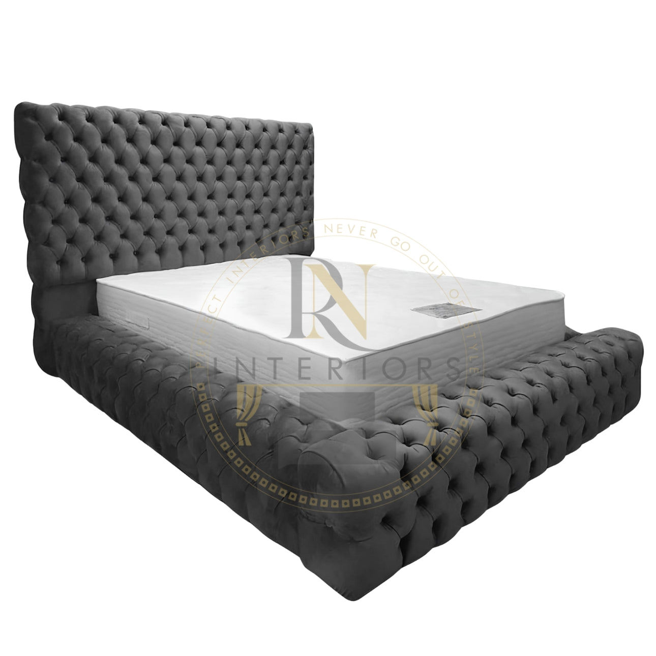 Designer Ambassador Bed With Headboard | Footboard & Mattress - rn interiors