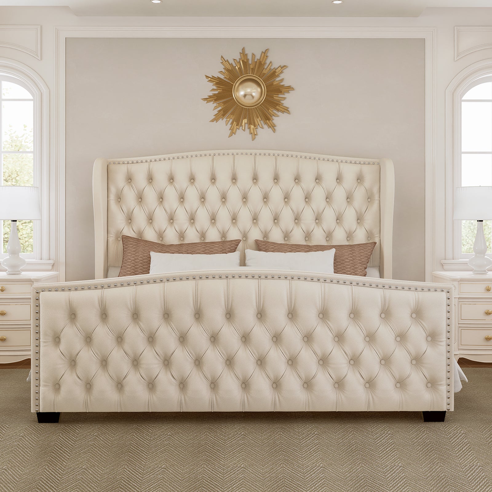 Velvet Fabric Bed Frame