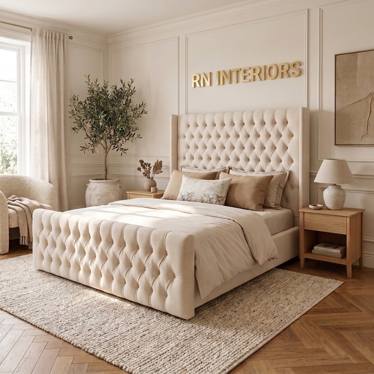 Atlas Wingback Bed Frame