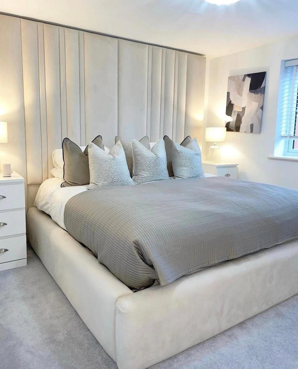 Charlie Bespoke Wall Headboard Bed - rn interiors