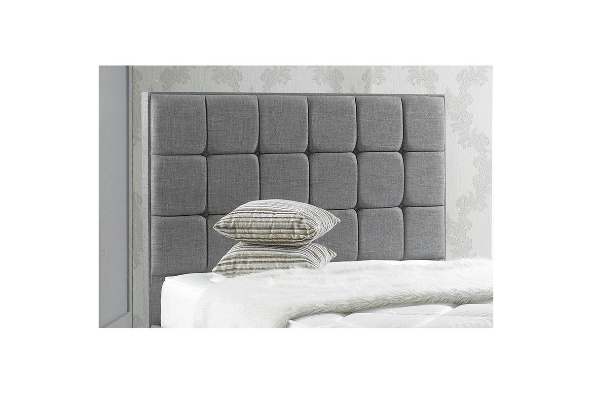 Grey Linen Look Upholstered Bed Frame - rn interiors