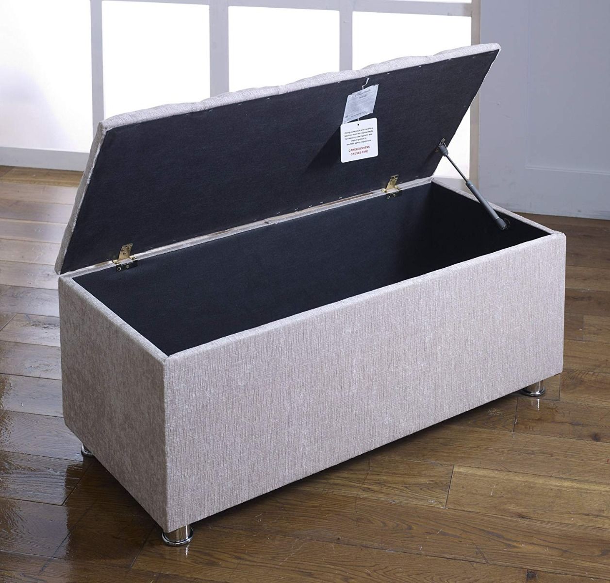 RN Interiors Cubed Blanket Box with diamante diamonds - rn interiors