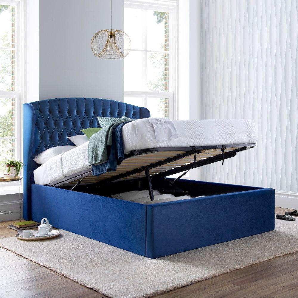 Georgia Velvet Ottoman Bed: Luxurious Elegance for Your Bedroom - rn interiors